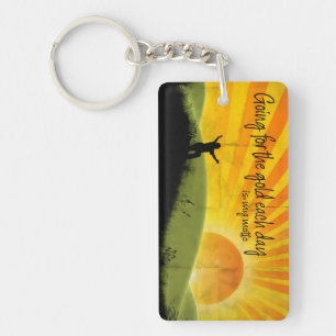 "Going for the gold" Motivation Affirmation Keychain