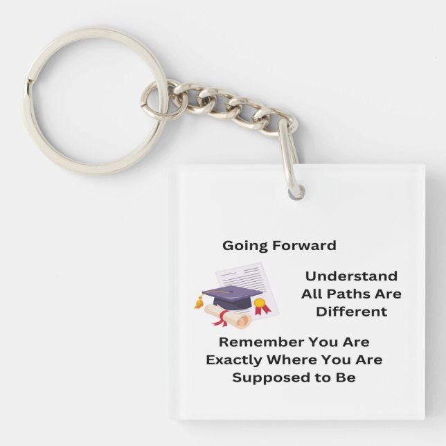 Going Forward Graduate on a  Keychain (Front)