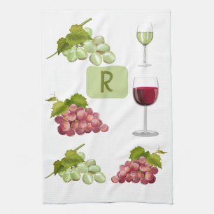 Going Gaga Over Grapes  Kitchen Towel