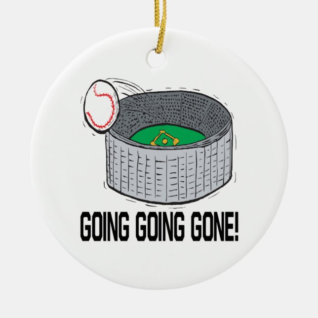 Going Going Gone Ceramic Ornament (Front)