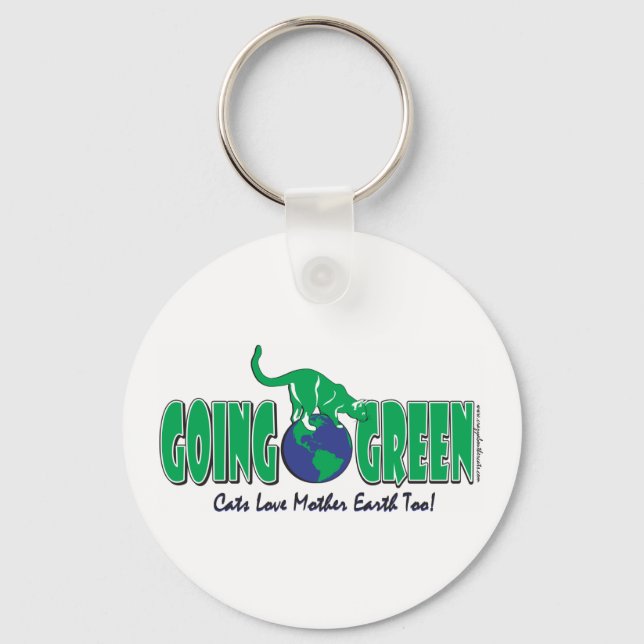 Going Green Earth Day Keychain (Front)