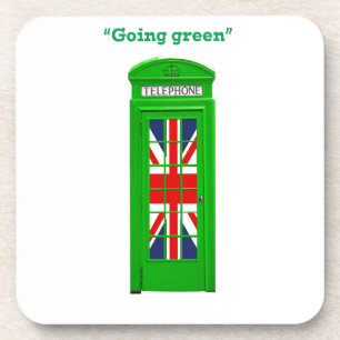 "Going green" London phone box Coaster
