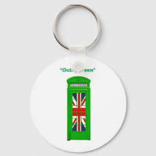 "Going green" London phone box Keychain