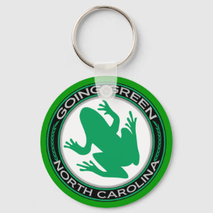 Going Green North Carolina Frog Keychain