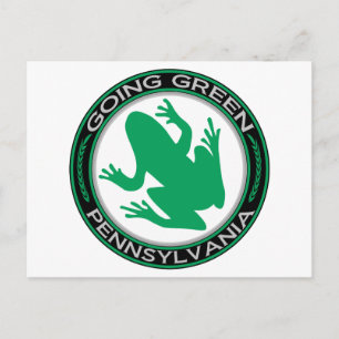 Going Green Pennsylvania Frog Postcard