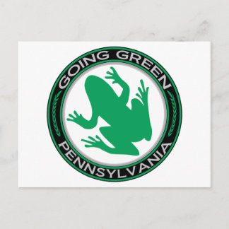 Going Green Pennsylvania Frog Postcard