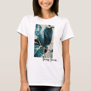 Going Green Plant Leaf Stylish Long Shirt Top