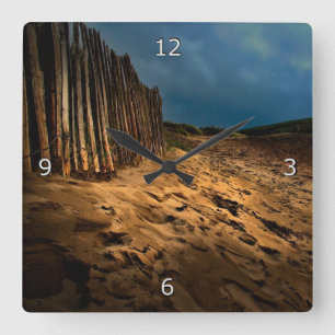 Going Home from the Beach Square Wall Clock
