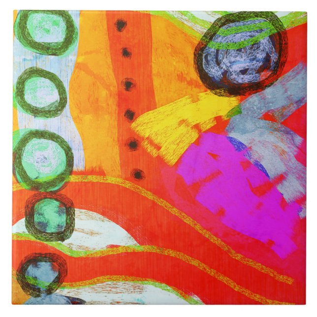 Going Nowhere Abstract Digital Painting Tile (Front)