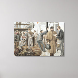 Going on Board at Tilbury, from 'P & O Pencillings Canvas Print