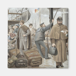 Going on Board at Tilbury, from 'P & O Pencillings Magnet