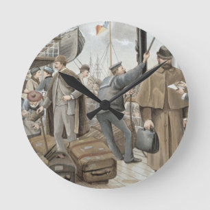 Going on Board at Tilbury, from 'P & O Pencillings Round Clock