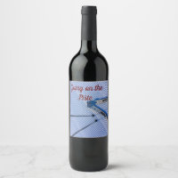 Going on the Piste ski wine bottle label.