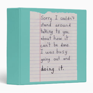 Going Out and Doing It binder