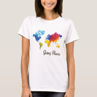 Going Places World Map T-Shirt