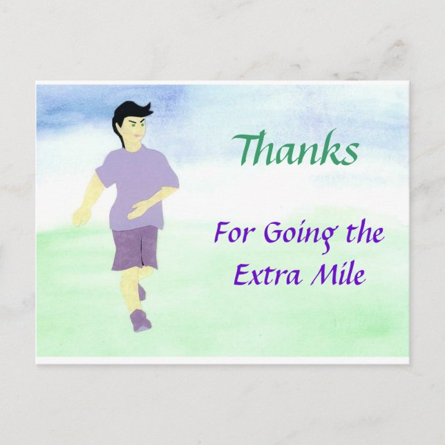Going the Extra Mile Postcard (Front)