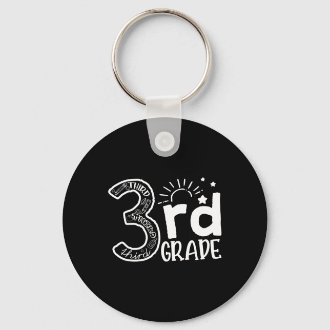 Going To 3rd Grade Teacher Squad and Third Grade B Keychain (Front)