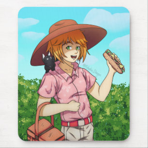 Going to a Picnic with a Cat Mouse Pad