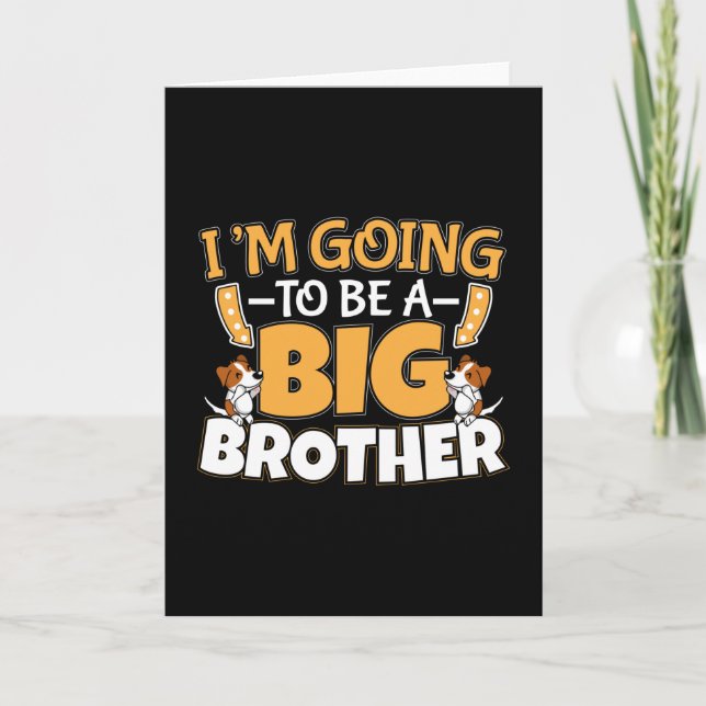 Going to Be a Big Brother - New Baby Sibling Card (Front)