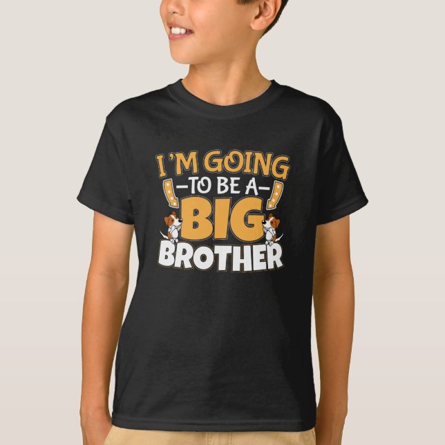 Going to Be a Big Brother - New Baby Sibling T-Shirt (Front)