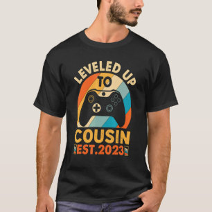 Going To Be A Big Cousin 2023 Vintage I Leveled Up T-Shirt