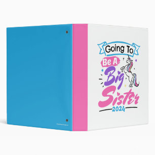 Going to Be a Big Sister 2023 Unicorn Binder