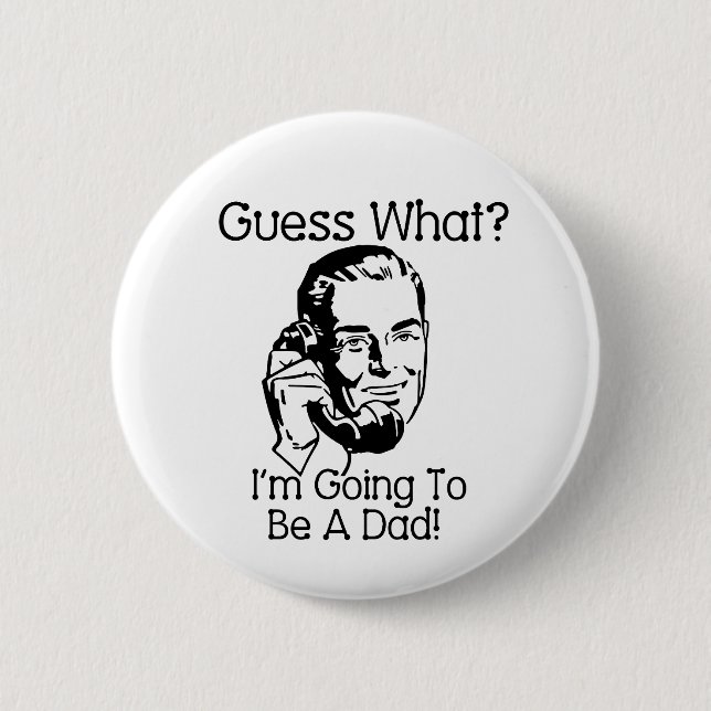 Going To Be a Dad Black 2 Inch Round Button (Front)