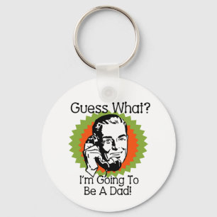 Going To Be a Dad Orange Green Keychain