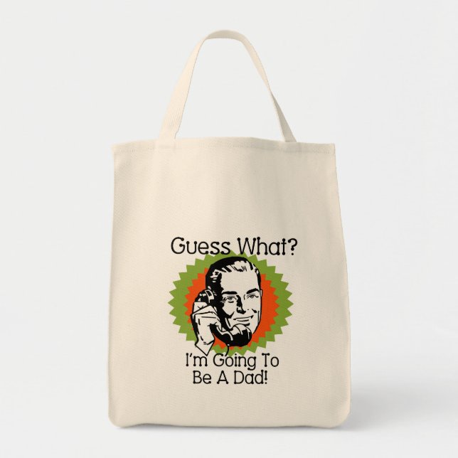 Going To Be a Dad Orange Green Tote Bag (Front)