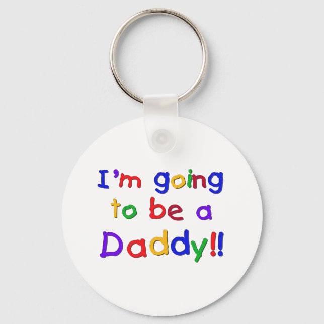 Going to be a Dad-Primary Colours Keychain (Front)