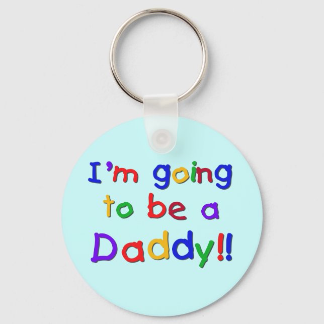 Going to be a Dad-Primary Colours Keychain (Front)