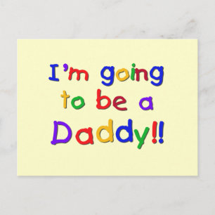 Going to be a Dad-Primary Colours Postcard