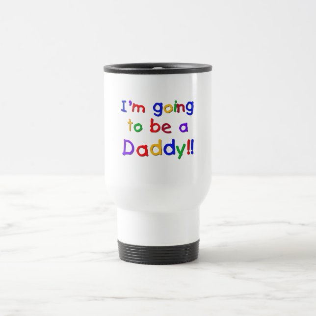 Going to be a Dad-Primary Colours Travel Mug (Center)