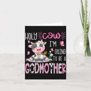 Going To Be A Godmother Farm Cow Gender Reveal Card