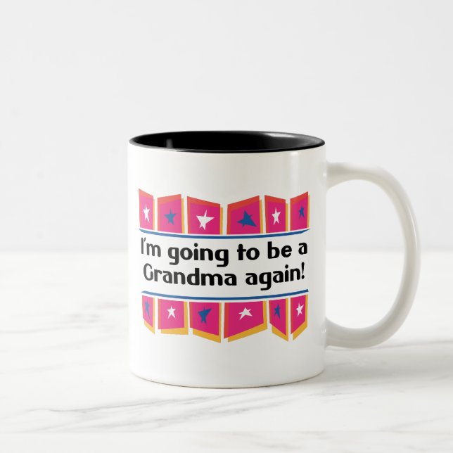 Going to be a Grandma Again! Two-Tone Coffee Mug (Right)