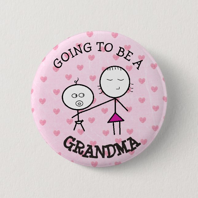 Going to be a Grandma  Announcement Button (Front)