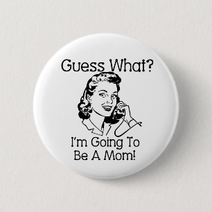 Going To Be a Mom Black 2 Inch Round Button