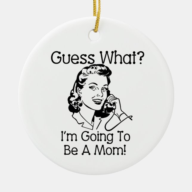 Going To Be a Mom Black Ceramic Ornament (Front)