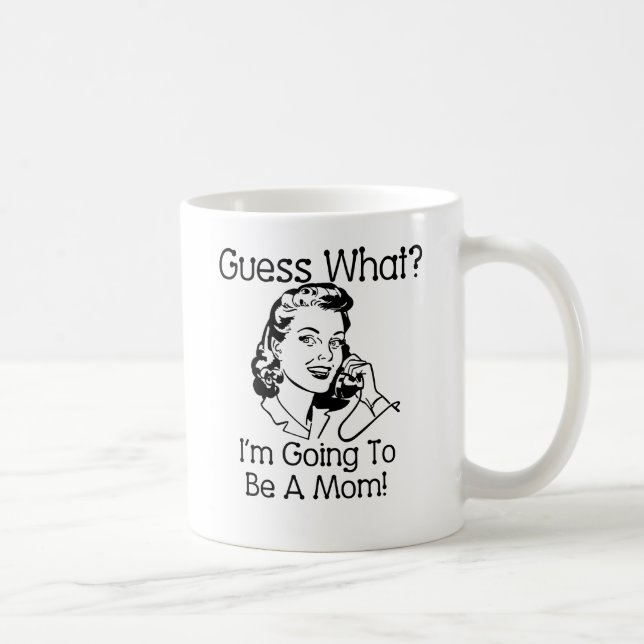 Going To Be a Mom Black Coffee Mug (Right)