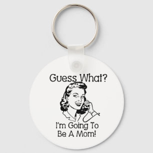 Going To Be a Mom Black Keychain