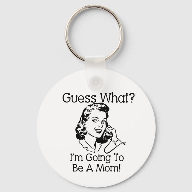 Going To Be a Mom Black Keychain (Front)