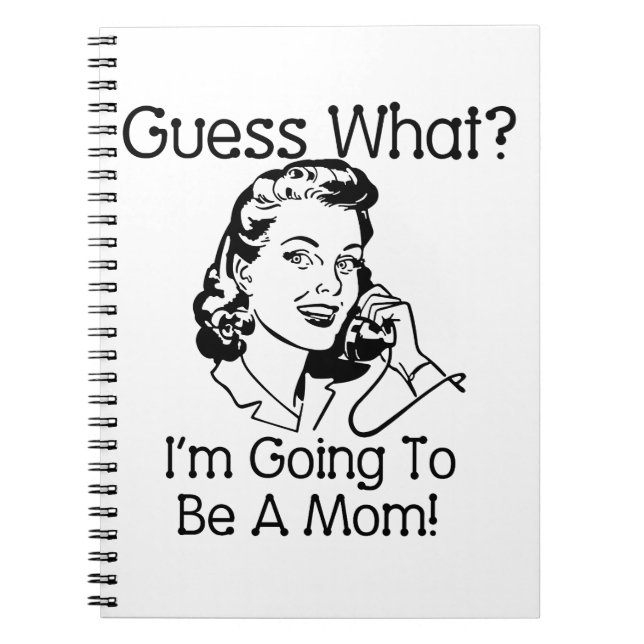 Going To Be a Mom Black Notebook (Front)