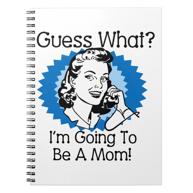 Going To Be a Mom Blue Notebook (Front)