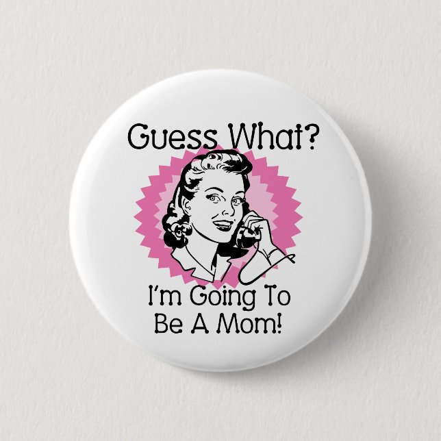 Going To Be a Mom Pink 2 Inch Round Button (Front)