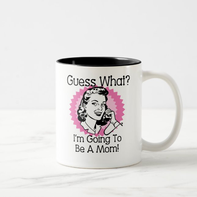 Going To Be a Mom Pink Two-Tone Coffee Mug (Right)