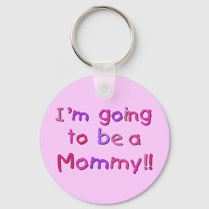 Going to be a Mommy - Pink and Purple Keychain