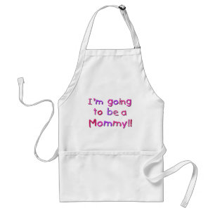 Going to be a Mommy - Pink and Purple Standard Apron