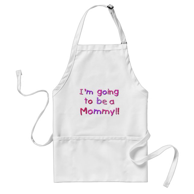 Going to be a Mommy - Pink and Purple Standard Apron (Front)