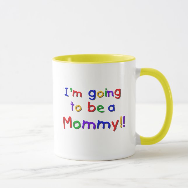 Going to be a Mommy Primary Colours Mug (Right)