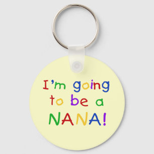 Going to be a Nana - Primary Colours Tshirts Keychain